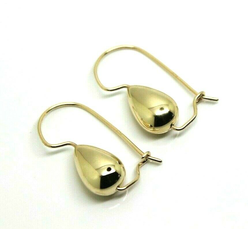 Genuine 9ct 9kt Solid Yellow, Rose or White Gold Teardrop Hook Earrings