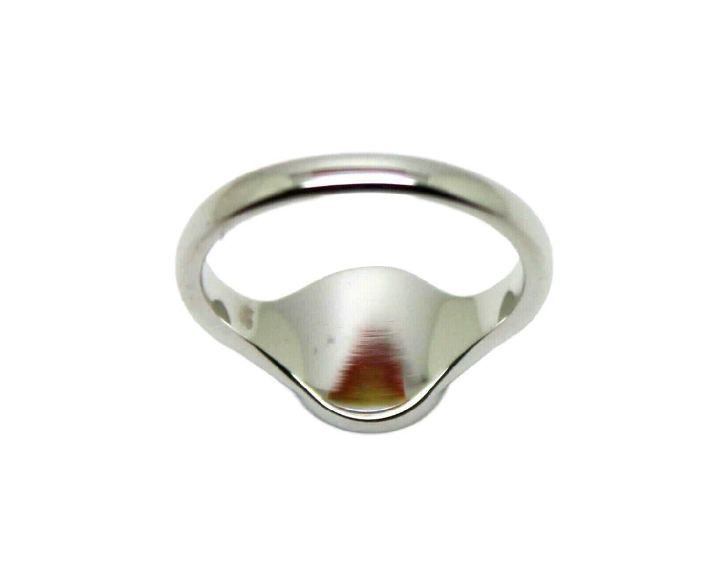 Kaedesigns New Genuine Solid New 9ct 9k 375 White Gold Round Signet Ring