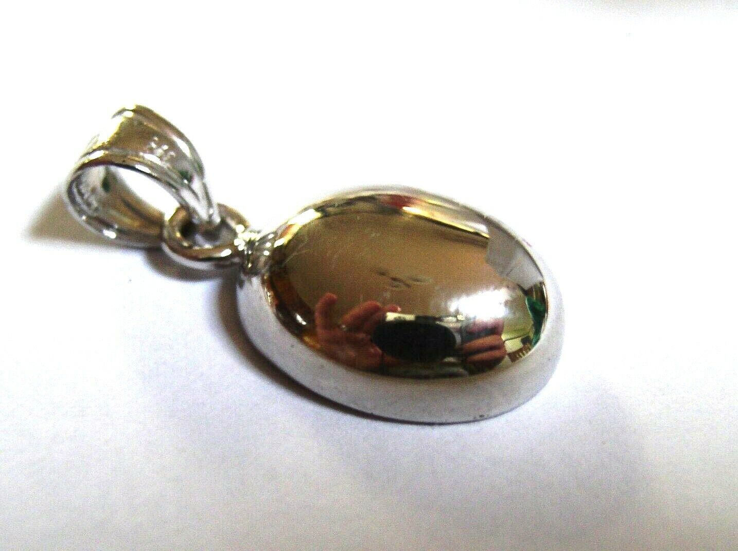Genuine New 9ct 9kt Yellow, Rose or White Gold Oval Half Bubble Ball Pendant