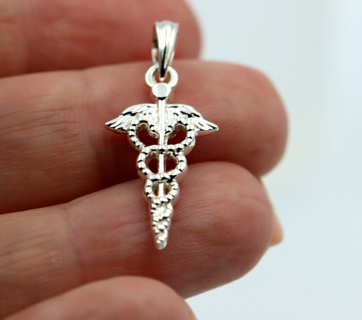Genuine Sterling Silver 925 Serpent Medical Alert Pendant or Charm