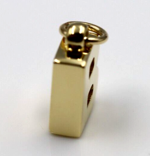 Genuine 18ct 750 Genuine Solid Yellow, Rose or White Gold Initial Pendant B