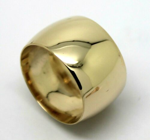 Genuine 12mm 9ct Yellow, Rose or White Gold Full Solid Extra Wide Band Ring Size X 1/2
