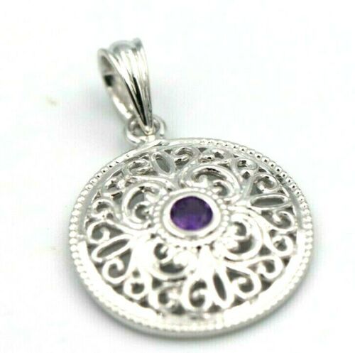 Kaedesigns, 9ct Yellow Gold or White Gold or Rose Gold filigree Amethyst Pendant