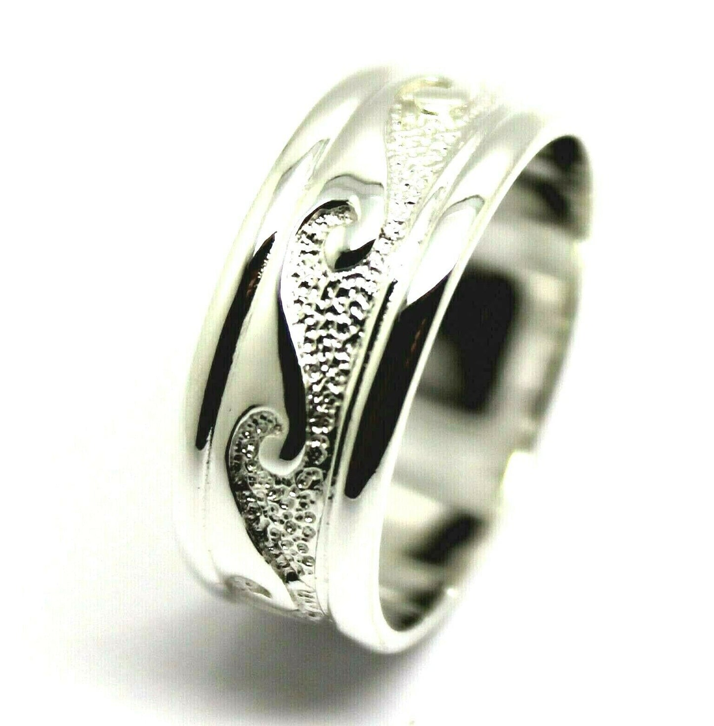 Kaedesigns Genuine Sterling Silver 925 Surf Wave Ring Size I / 4 1/4