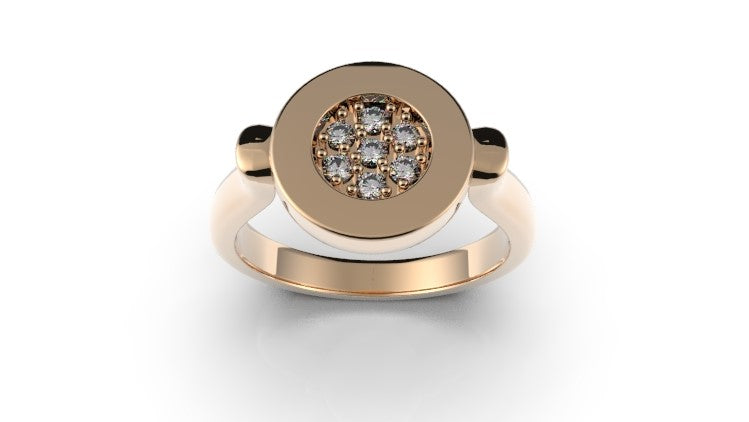 Kaedesigns New Genuine 9ct 9k Yellow, Rose or White Gold Full Diamond Circle Ring