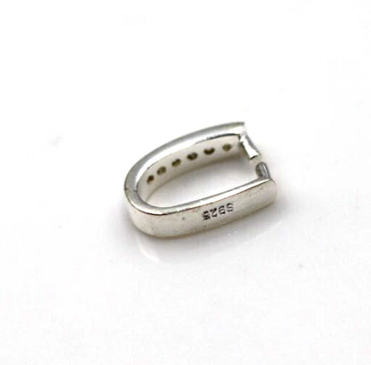 Genuine Sterling Silver 925 Bail Bale With Cubic Zirconias 10.6mm