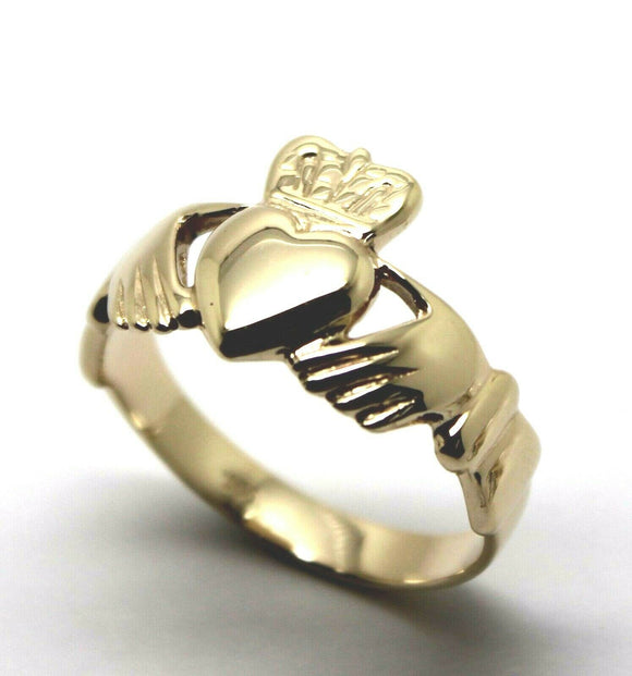 Size Q 1/2  New Genuine Solid 9ct 9kt Heavy Yellow, Rose or White Gold Extra Large Irish Claddagh Ring