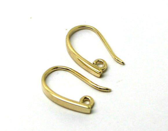 14k Yellow Gold Shepherd Hook Ear Wire 15mm (1-Pair)