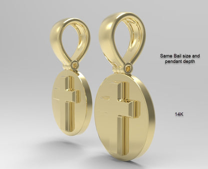 Genuine Large Heavy 14ct 14k 585 Yellow Gold Full Solid Heavy Cross Pendant