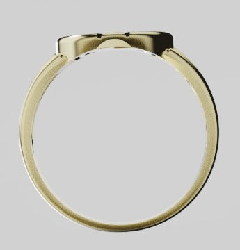 Size N / 6.5 Genuine Solid Large 9ct 9kt Yellow Gold 375 Lucky Horseshoe Ring