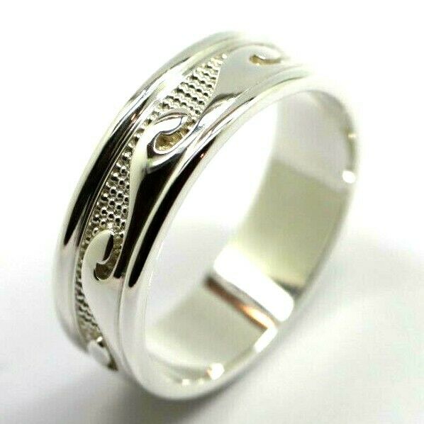 Kaedesigns Genuine Sterling Silver 925 Surf Wave Ring Size R 1/2