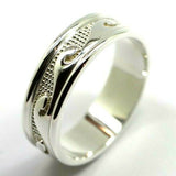 Kaedesigns Genuine Sterling Silver 925 Surf Wave Ring Size Z + 1