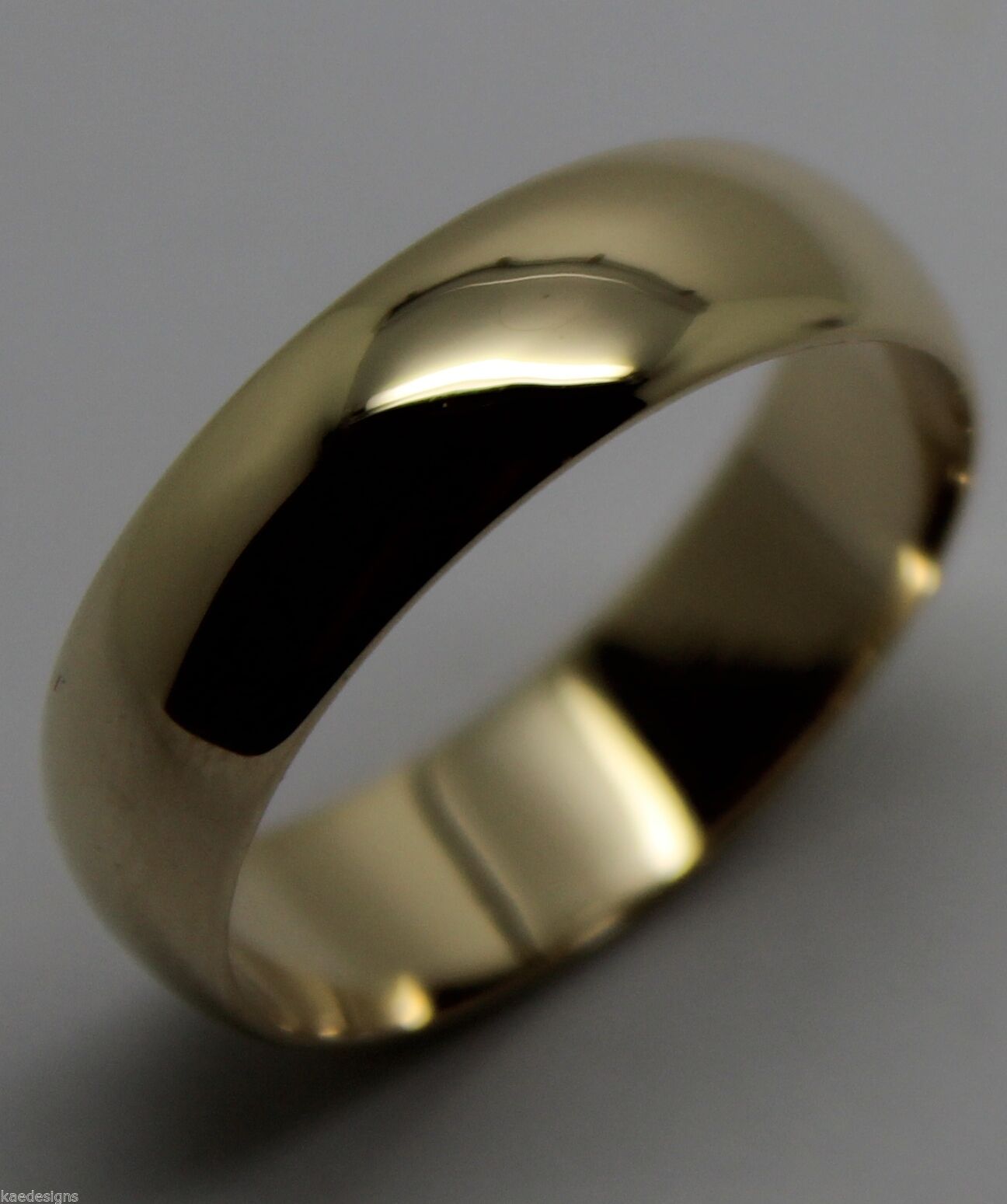 Genuine New Solid 9ct Yellow, Rose or White Gold 6mm Wedding Band Ring Size L