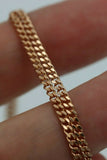 Genuine 9ct 9k Rose Gold Kerb Curb Chain Necklace 45cm 3.9gms - Free post