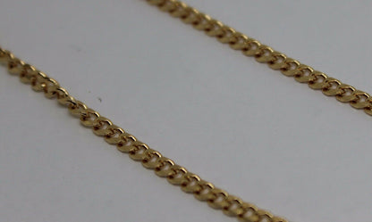 Genuine 9ct Solid Yellow Gold 25cm Kerb Curb Anklet Belcher 3.8g