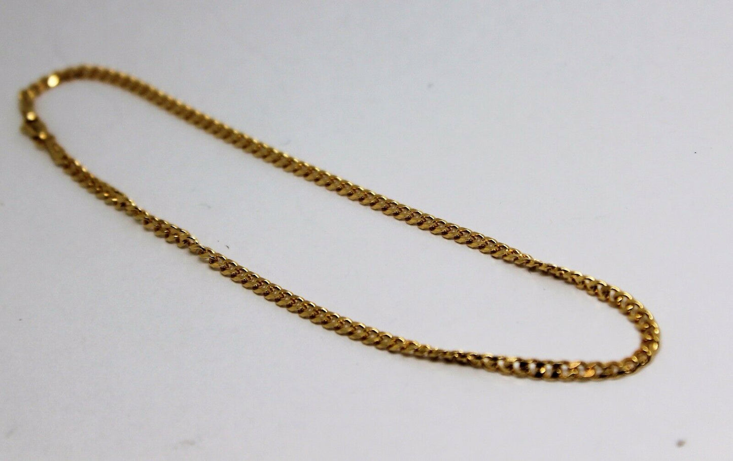 Genuine 9ct Solid Yellow Gold 25cm Kerb Curb Anklet Belcher 3.8g