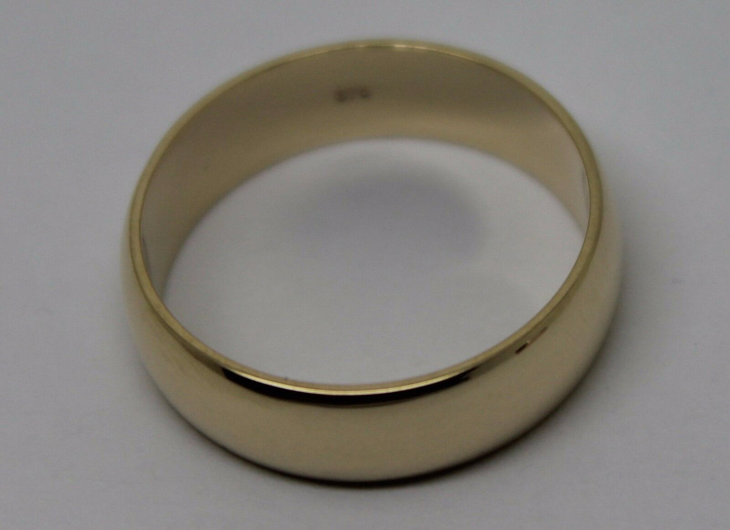 Genuine New Solid 9ct Yellow, Rose or White Gold 6mm Wedding Band Ring Size L