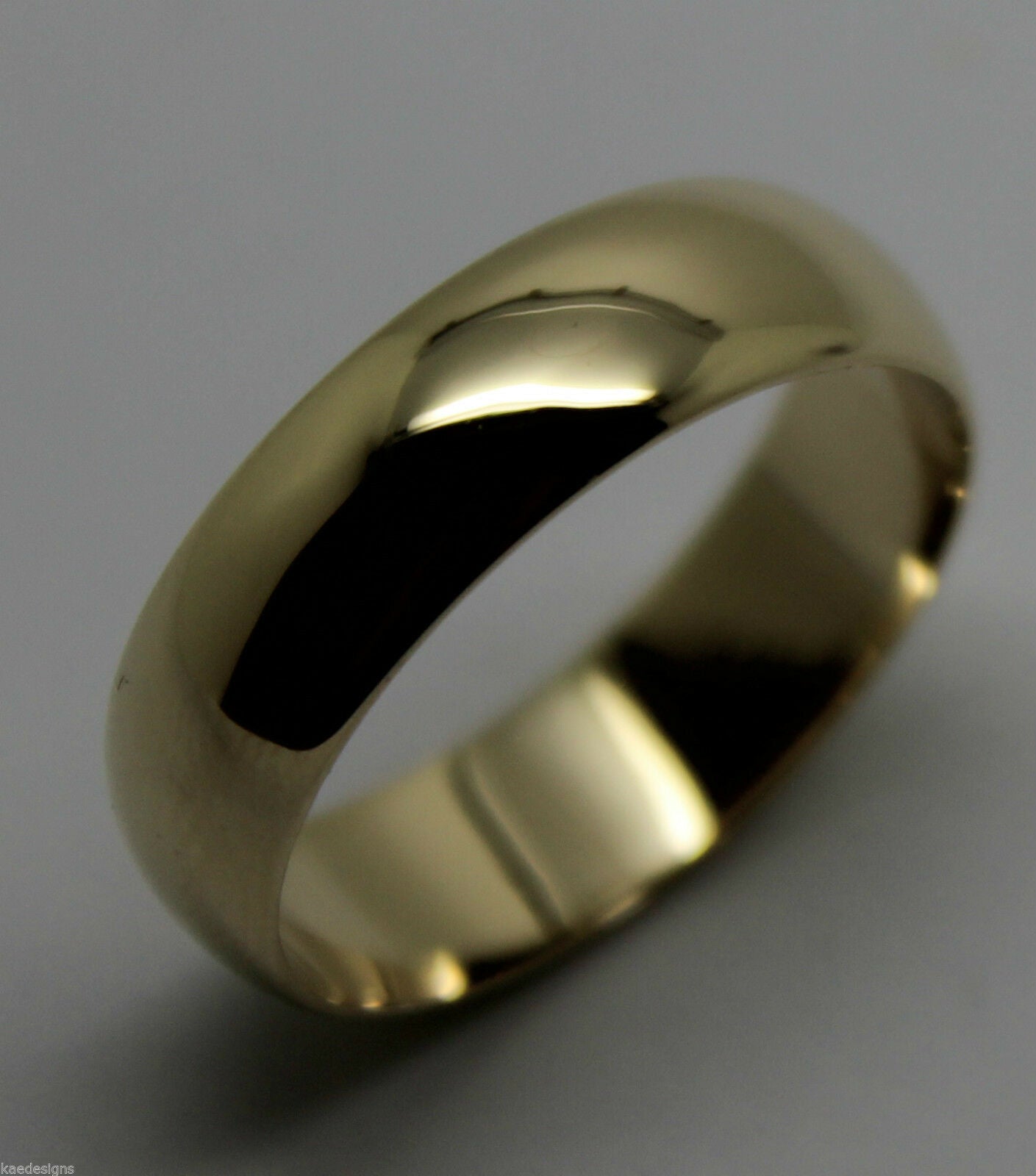 Genuine New Solid 9ct Yellow, Rose or White Gold 6mm Wedding Band Ring Size L