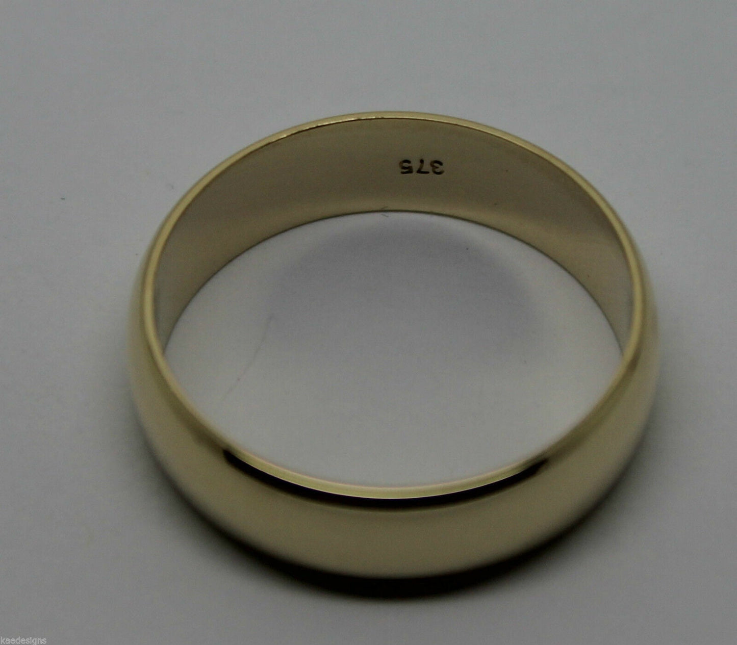 Genuine New Solid 9ct Yellow, Rose or White Gold 6mm Wedding Band Ring Size L