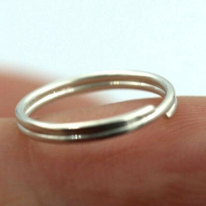 Genuine New Sterling Silver Split 925 Ring Round 10mm Size