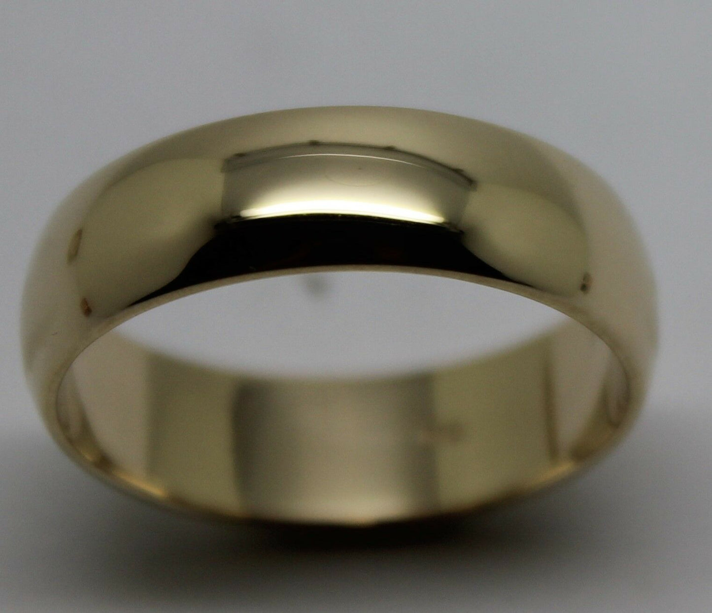 Genuine New Solid 9ct Yellow, Rose or White Gold 6mm Wedding Band Ring Size L