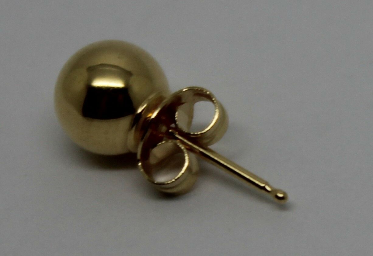 New Genuine 18ct Yellow Gold One 4mm Stud Ball Earring