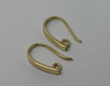 2.3mm thick 9ct Yellow, Rose or White Gold 375 Thick Clip Hooks To Make You Own Earrings!