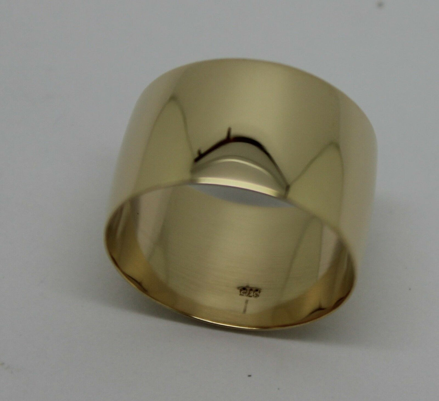 Size P Genuine 12mm wide 9ct 9k Yellow, Rose or White Gold Full Solid Extra Wide Band Ring