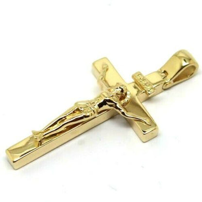 Genuine 14ct Yellow, Rose or White Gold Full Solid Heavy Crucifix Cross Pendant