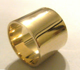 Size M, Genuine Solid 9t Yellow, Rose or White Gold / 375 Full 16mm Extra Wide Band Ring