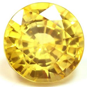 12.25 Carat Round Cut Yellow Sapphire