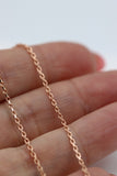 Genuine 9ct Rose Gold Diamond Cut Belcher Necklace Chain-Choose from 42cm, 45cm, 50cm, 55cm, 60cm, 65cm or 70cm