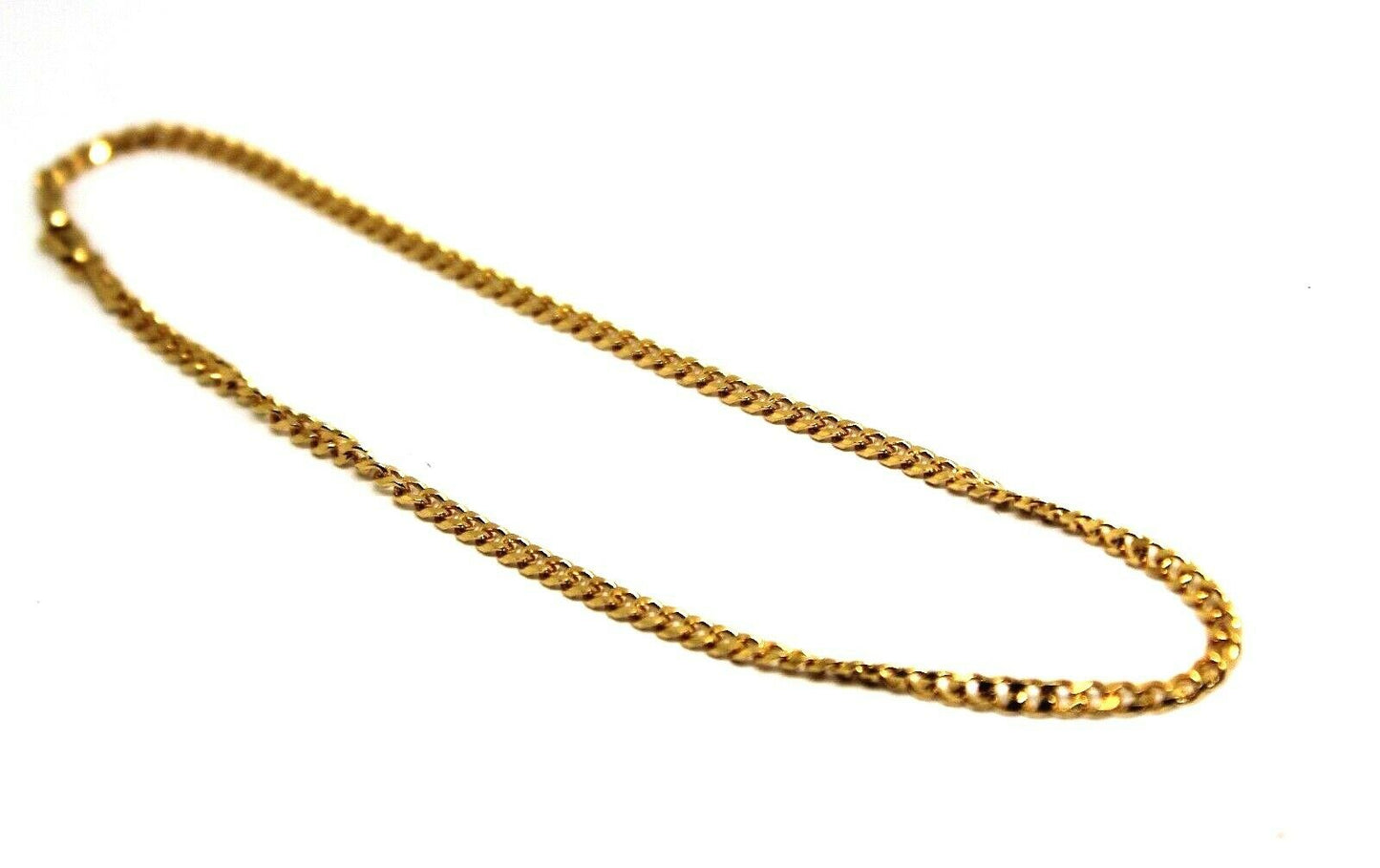 Genuine 9ct Solid Yellow Gold 25cm Kerb Curb Anklet Belcher 3.8g