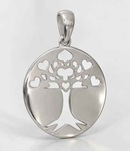 Genuine Sterling Silver 925 20mm Round ‘Tree of Life’ Pendant
