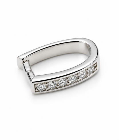 Genuine Sterling Silver 925 Bail Bale With Cubic Zirconias 10.6mm