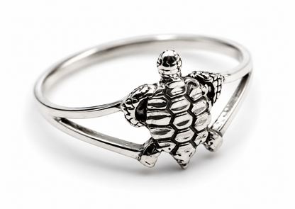 Size N 1/2 Genuine Sterling Silver 925 Solid Turtle Ring