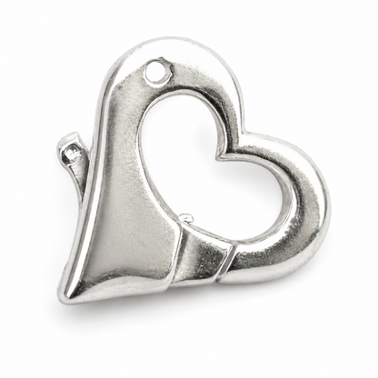 Genuine Sterling Silver 925 Heart Parrot Lobster clasp Clasp
