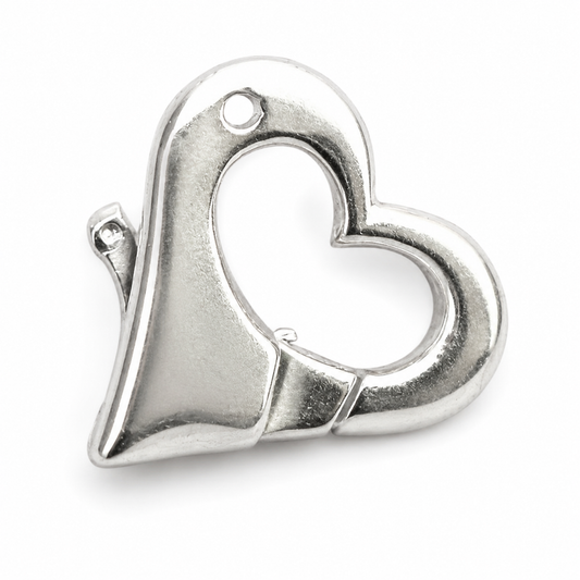 Genuine Sterling Silver 925 Heart Parrot Lobster clasp Clasp