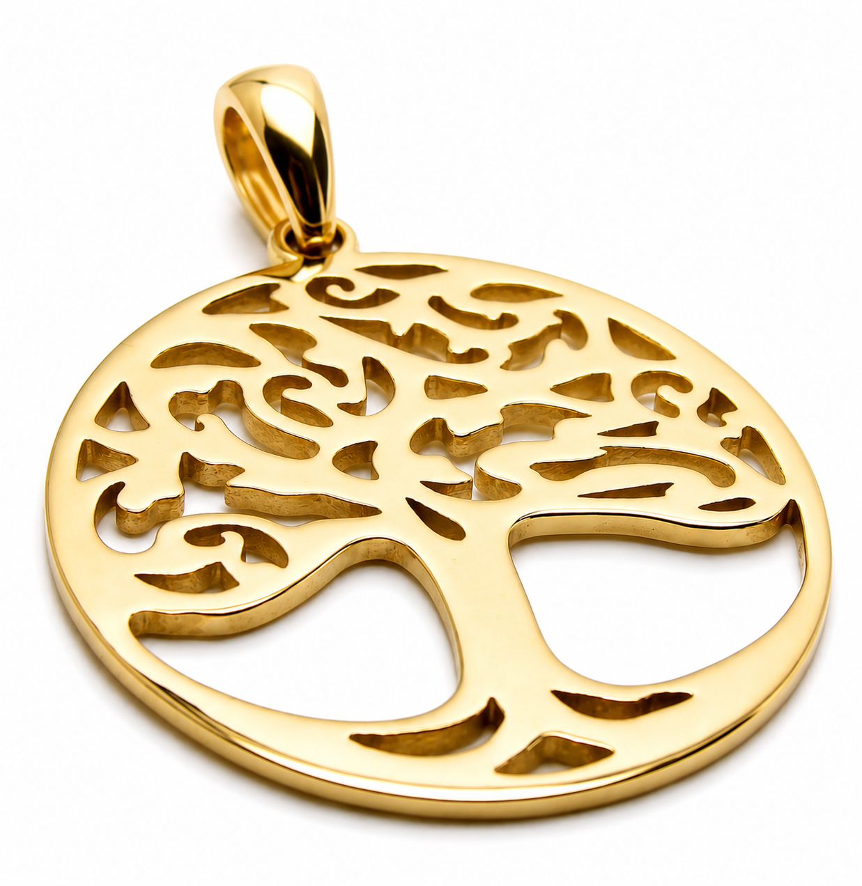 Heavy Solid 9ct 9k 375 Yellow, Rose or White Gold Large Tree Of Life Large Pendant