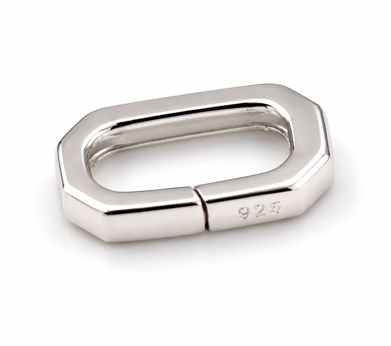 Sterling Silver 925 Rectangle Hinged Push Clasps for Bracelet Necklace