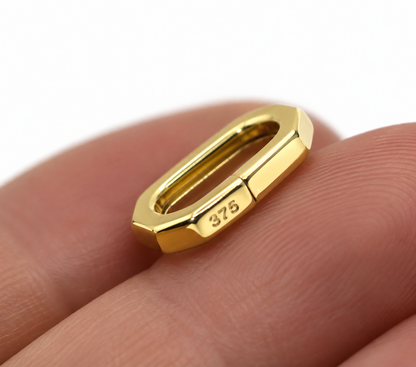 Genuine 9ct 9k 375 Rectangle Hinged Push Clasps for Bracelet Necklace