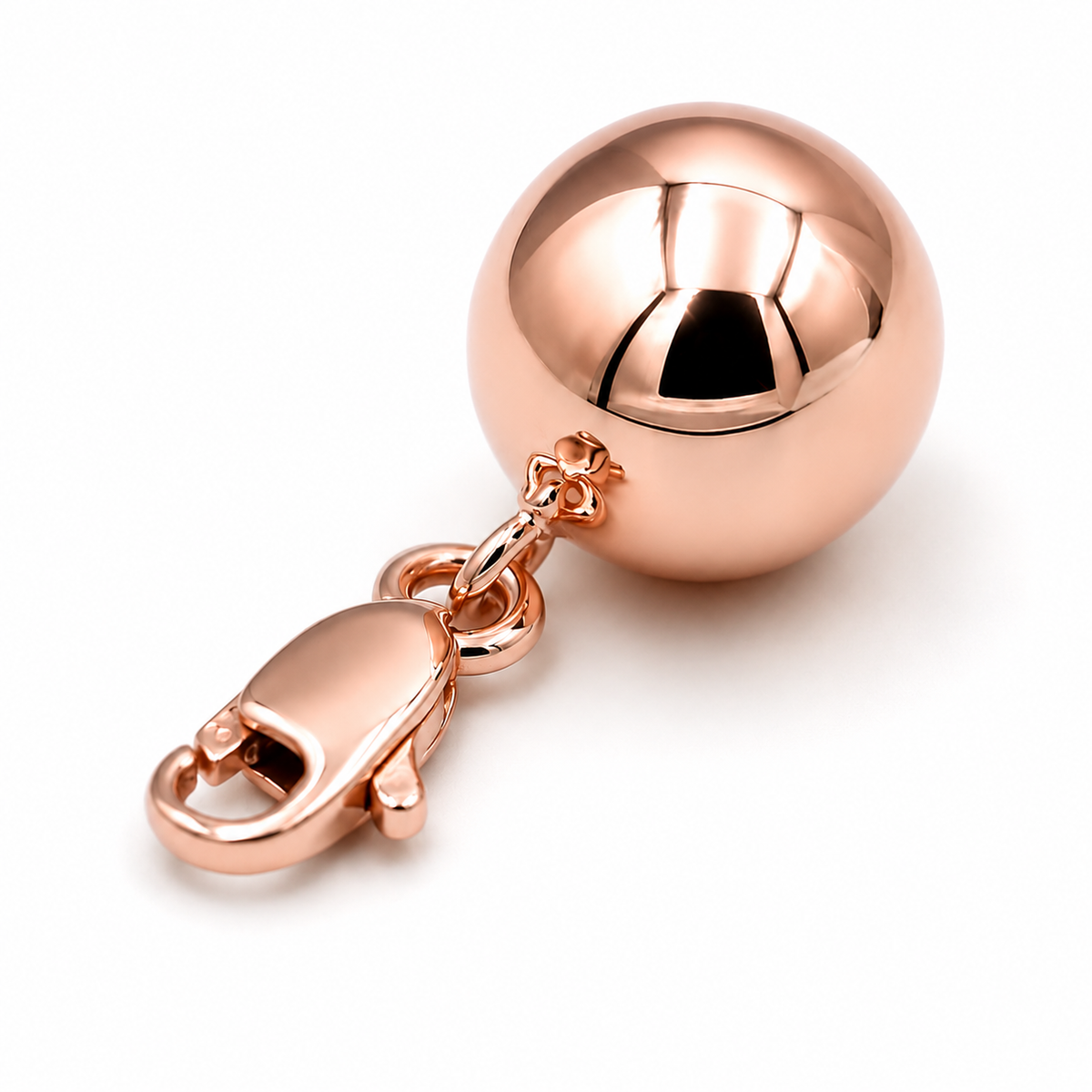 Kaedesigns 9ct 9k 375 Yellow, Rose or White Gold Plain 14mm Ball Pendant + Parrot Clasp