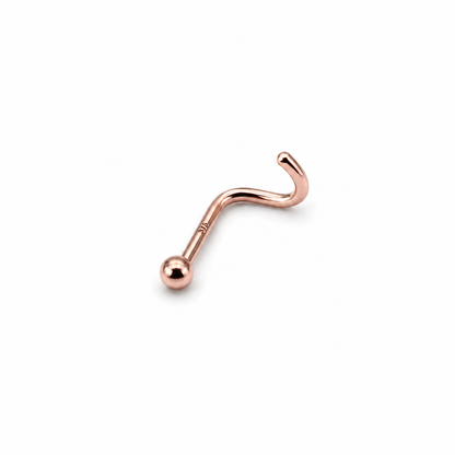 Genuine Solid 9ct 9k Yellow, Rose or White Gold 2.5mm Nose Stud Hallmarked 375