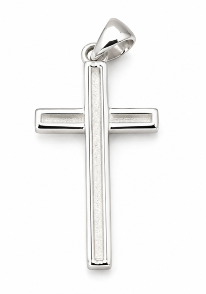 Genuine Large Sterling Silver 925 Cross Pendant 38mm x 20mm