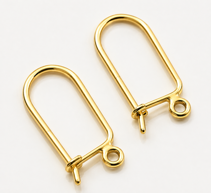 Genuine 9ct 9K 375 Yellow, Rose or White Gold Closed Hook Earrings- Make you own earrings
