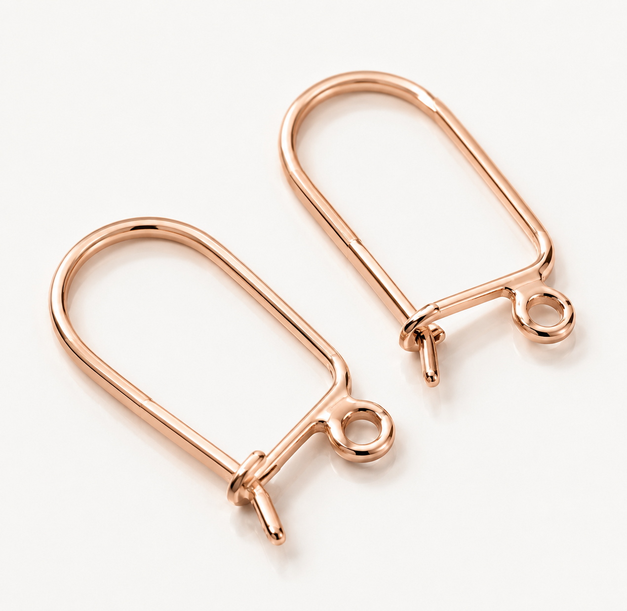 Genuine 9ct 9K 375 Yellow, Rose or White Gold Closed Hook Earrings- Make you own earrings
