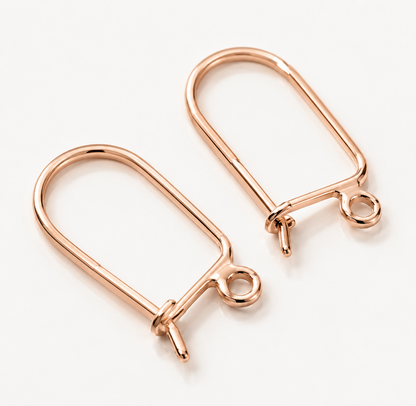 Genuine 9ct 9K 375 Yellow, Rose or White Gold Closed Hook Earrings- Make you own earrings