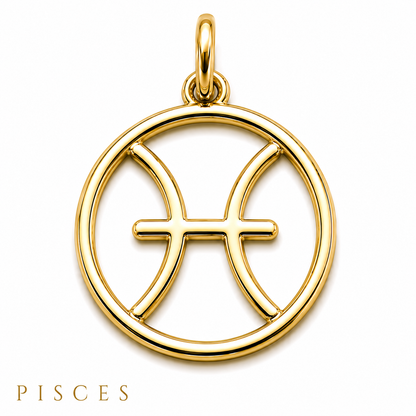 Genuine 9ct 9k 375 Yellow, Rose or White Gold Modern ALL Zodiacs Zodiac Pendant
