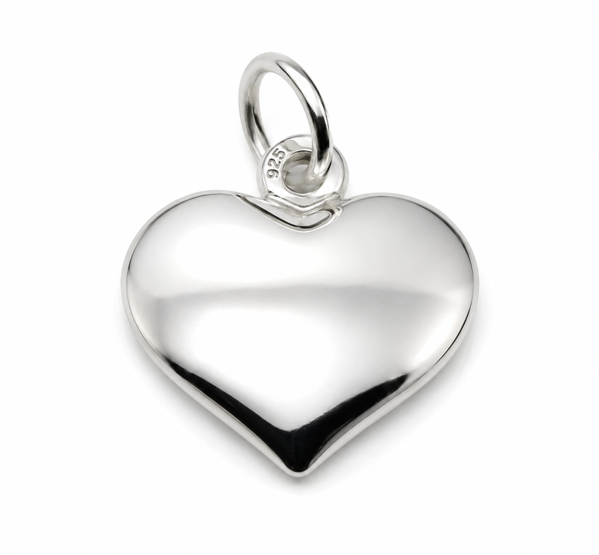 Sterling Silver 925 Heart Charm or pendant charm + jump ring