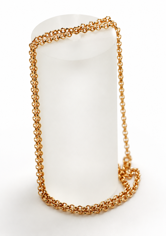 Genuine 9ct 9K 375 Rose Gold Belcher Chain Necklace 50cm 6 grams